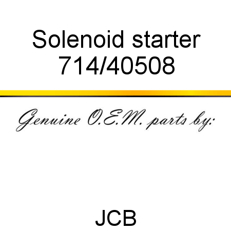 Solenoid, starter 714/40508