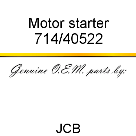 Motor, starter 714/40522