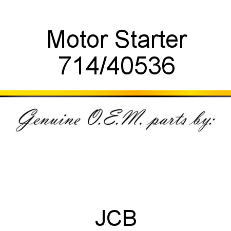 Motor, Starter 714/40536