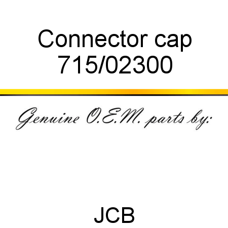 Connector, cap 715/02300