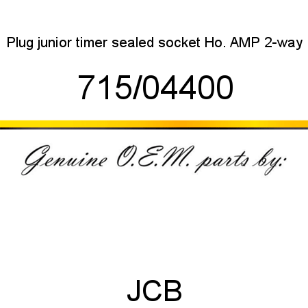 Plug, junior timer sealed, socket Ho. AMP 2-way 715/04400