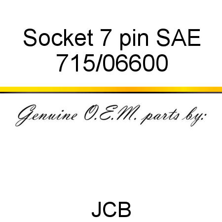 Socket, 7 pin SAE 715/06600