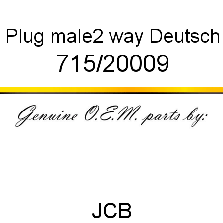 Plug, male,2 way, Deutsch 715/20009