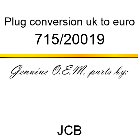 Plug conversion, uk to euro 715/20019