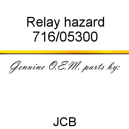 Relay, hazard 716/05300