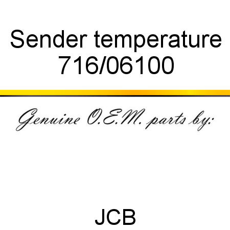 Sender, temperature 716/06100