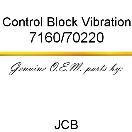 Control, Block, Vibration 7160/70220