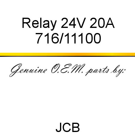 Relay, 24V 20A 716/11100
