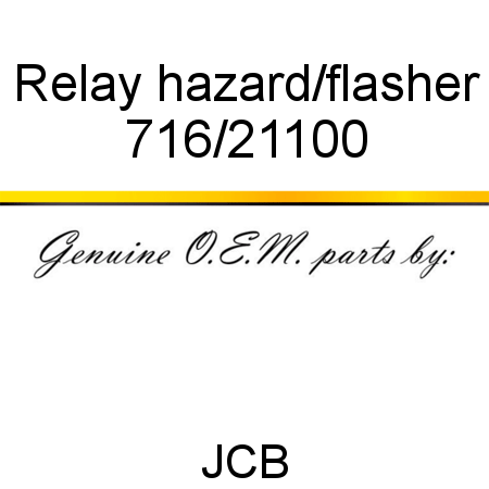 Relay, hazard/flasher 716/21100