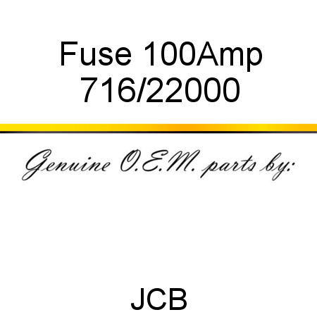 Fuse, 100Amp 716/22000