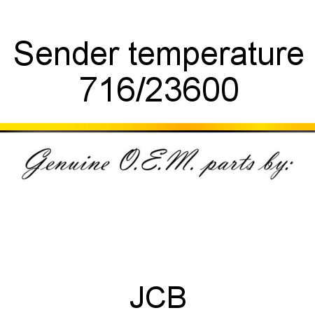 Sender, temperature 716/23600