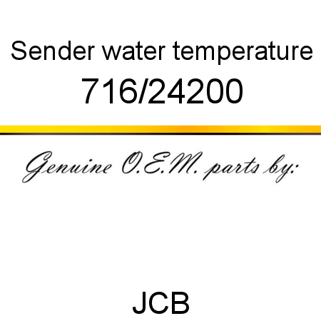 Sender, water temperature 716/24200