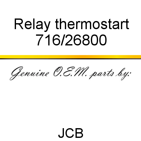 Relay, thermostart 716/26800