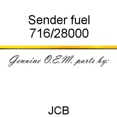 Sender, fuel 716/28000