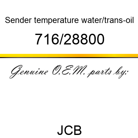 Sender, temperature, water/trans-oil 716/28800