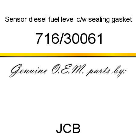 Sensor, diesel fuel level, c/w sealing gasket 716/30061