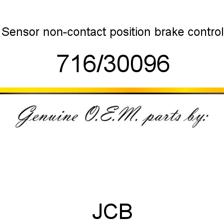 Sensor, non-contact position, brake control 716/30096