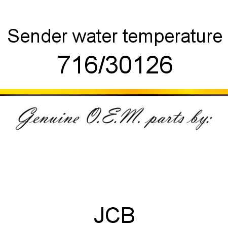 Sender, water temperature 716/30126