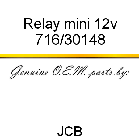 Relay, mini 12v 716/30148