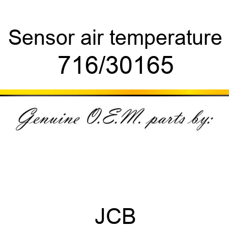 Sensor, air temperature 716/30165