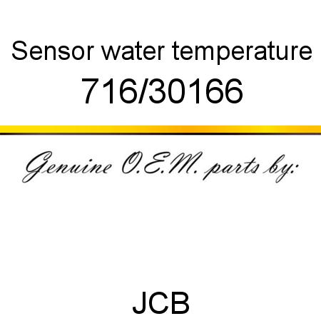 Sensor, water temperature 716/30166
