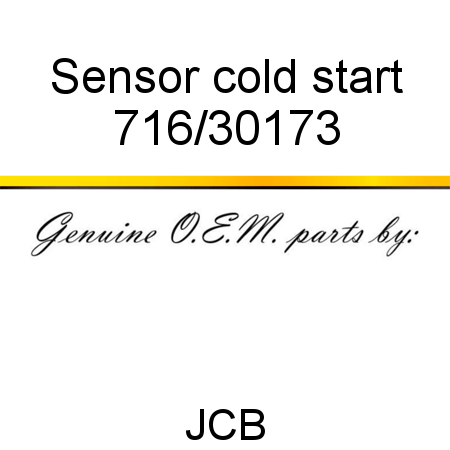 Sensor, cold start 716/30173