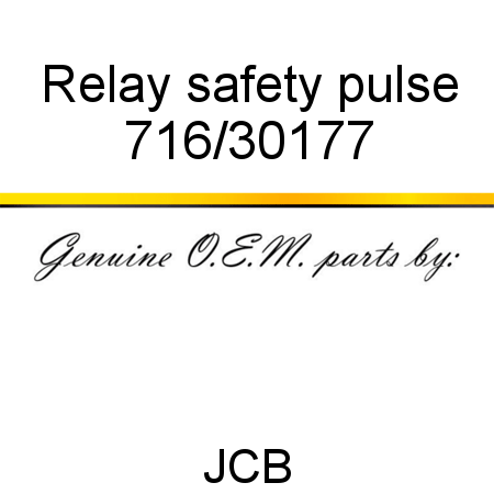 Relay, safety, pulse 716/30177