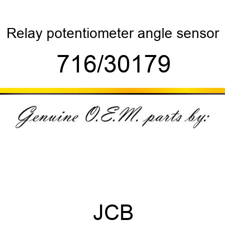 Relay, potentiometer, angle sensor 716/30179