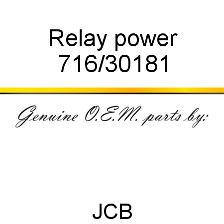Relay, power 716/30181