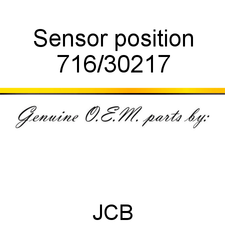Sensor, position 716/30217
