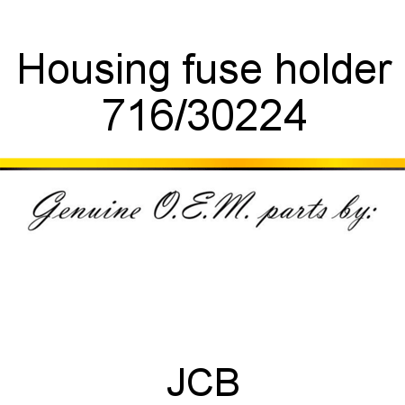 Housing, fuse holder 716/30224
