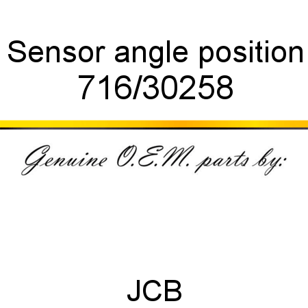 Sensor, angle position 716/30258