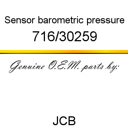 Sensor, barometric pressure 716/30259