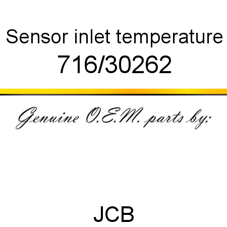 Sensor, inlet temperature 716/30262