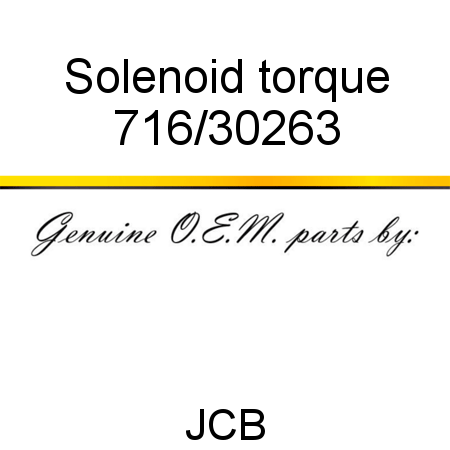 Solenoid, torque 716/30263
