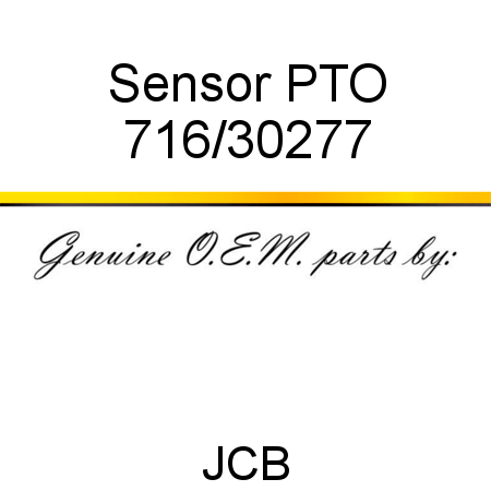Sensor, PTO 716/30277