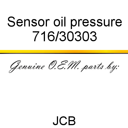 Sensor, oil pressure 716/30303