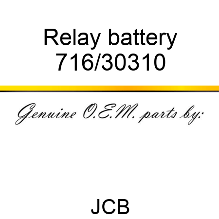 Relay battery 716/30310