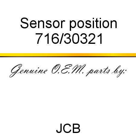 Sensor, position 716/30321