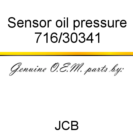 Sensor, oil pressure 716/30341