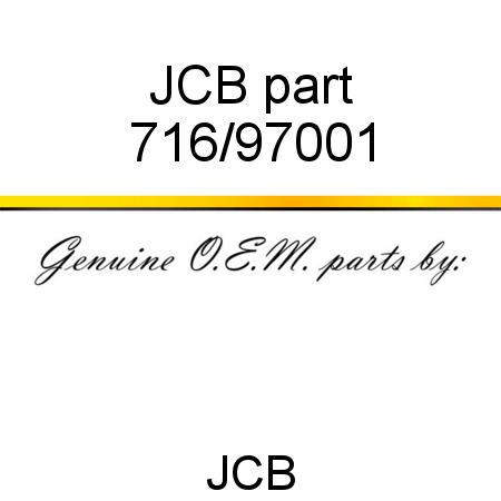 JCB part 716/97001