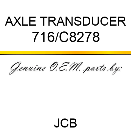AXLE TRANSDUCER 716/C8278
