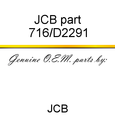 JCB part 716/D2291