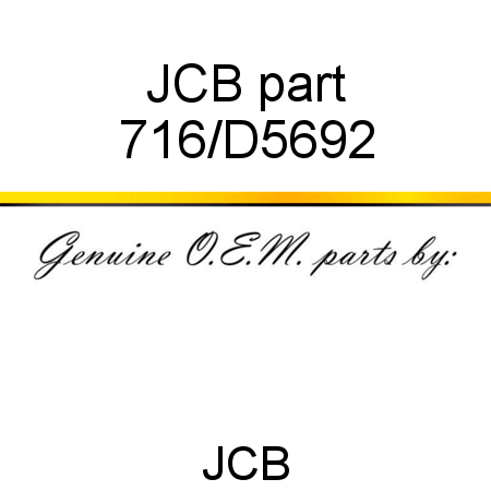 JCB part 716/D5692