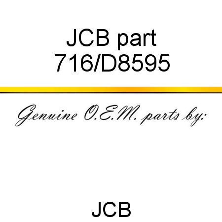 JCB part 716/D8595