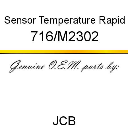 Sensor, Temperature Rapid 716/M2302