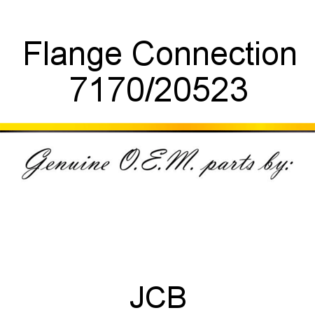 Flange, Connection 7170/20523