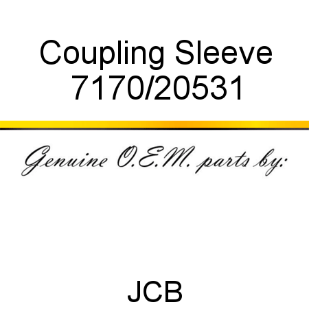 Coupling Sleeve 7170/20531