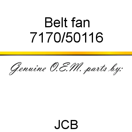 Belt, fan 7170/50116
