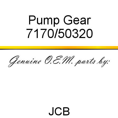 Pump, Gear 7170/50320